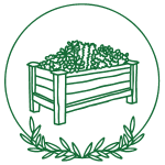 raised garden bed illustration icon